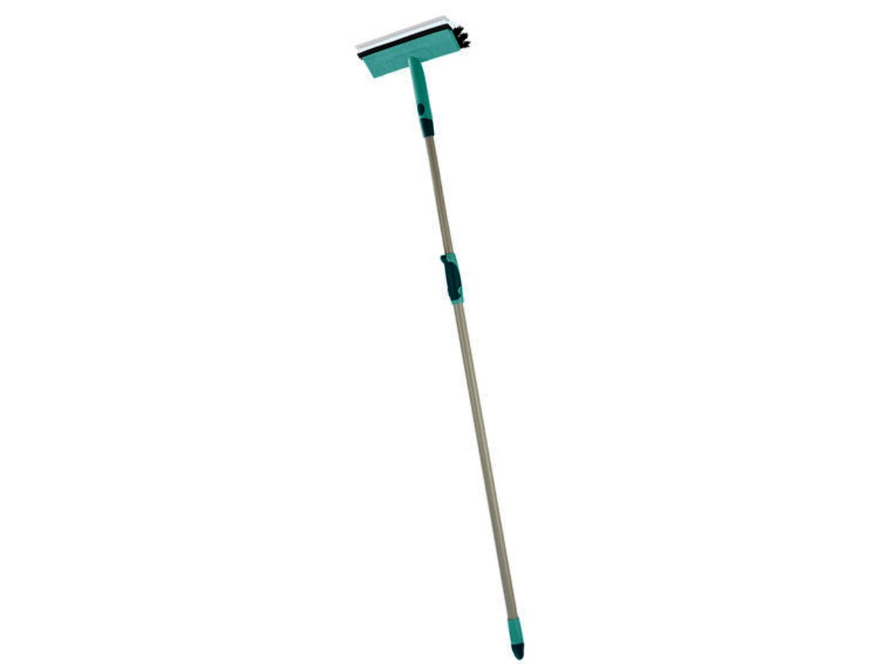 Aparat pentru curatat geamuri, Leifheit, Cleaner Brush, cu maner telescopic 120 - 200 cm, gri/turcoaz - imagine 4